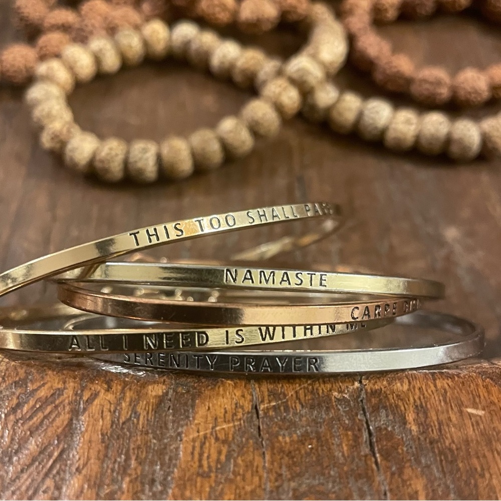 Genuine plated (gold, rose gold, rodium) Bracelets. Set of 5